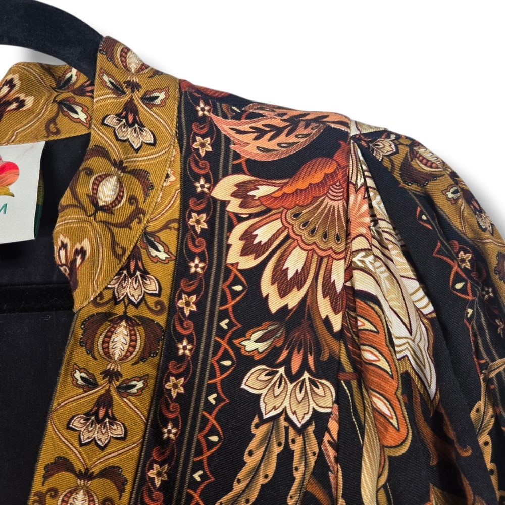 Farm Rio Majestic Garden Maxi Dress Size XXS Puff Sleeve Floral Print - Picture 10 of 16